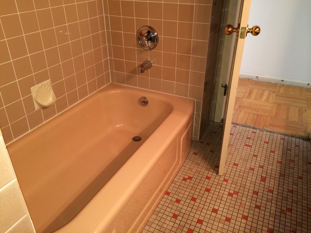 Before picture of the Full bathroom renovation of a vancouver penthouse