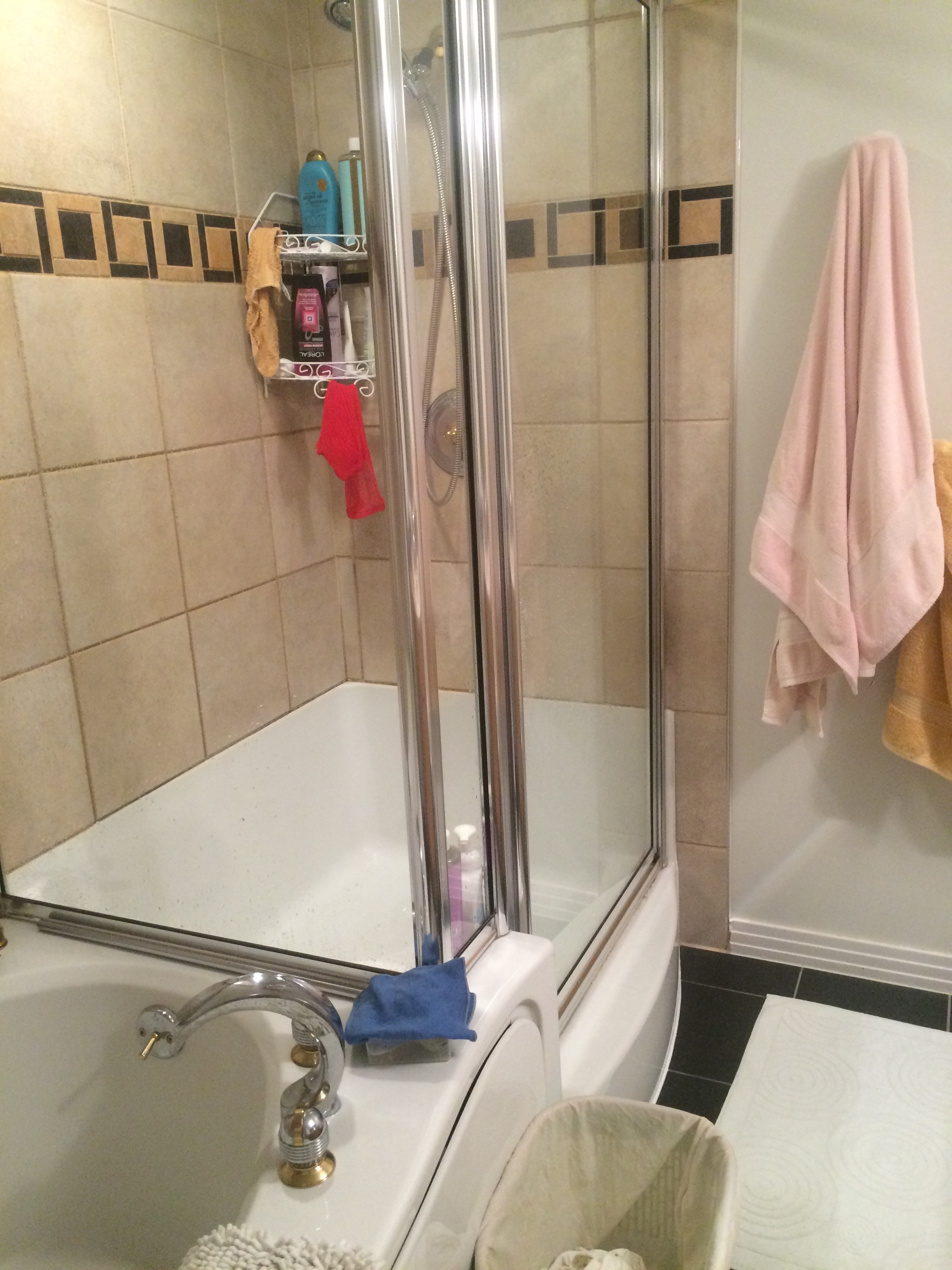 Before picture of the shower in Aquarius Mews, Vancouver