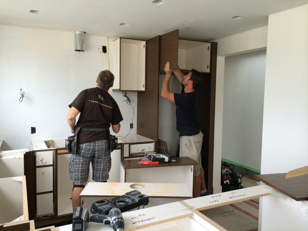 Cabinets have arrived and being installed